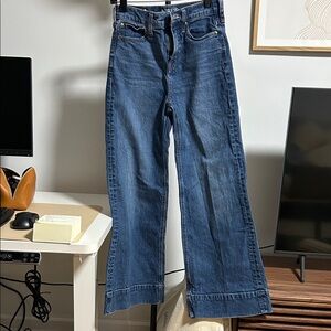 J. Crew Wide Leg Denim Trousers